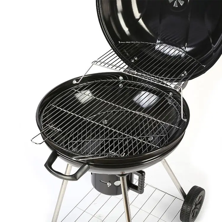 Black 22 inch garden kettle outdoor charcoal barbecue bbq grill