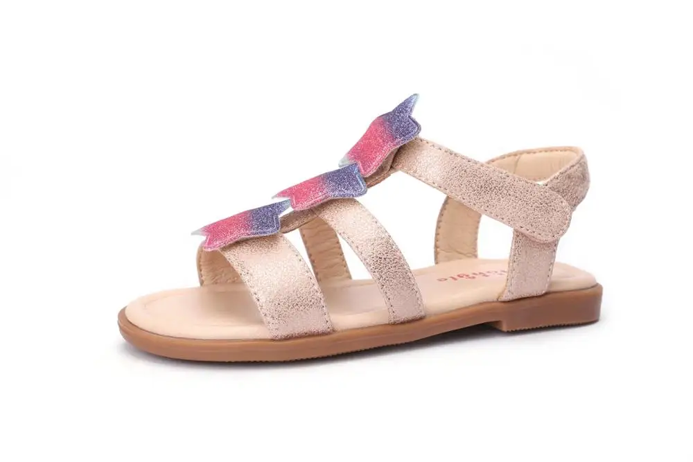 2022 модная Новая летняя одежда для девочек. Сандалии с одной мягкой подошвой и пятью звездами и цветами, детская повседневная обувь