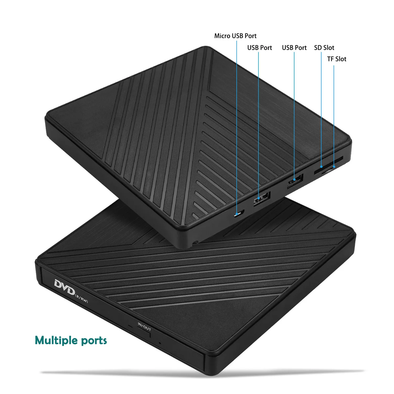 USB C USB3.0 Type-C внешний Дисковод DVD 2022 Новый портативный CD/DVD +/-RW проигрыватель TF/SD кард-ридер для ноутбука на компакт-диске