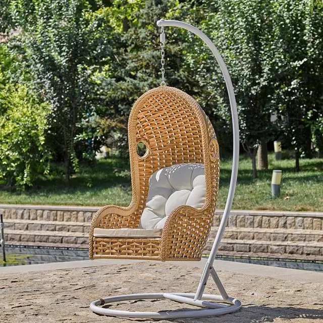 2020 Outdoor furniture wicker bird nest rattan hanging celling rattan patio swing chair