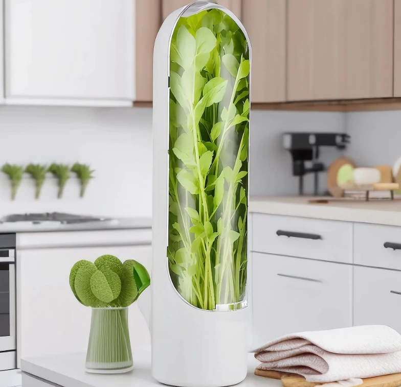 Creative kitchen gadgets Vanilla cilantro crisper box Crush-proof eco-friendly crisper