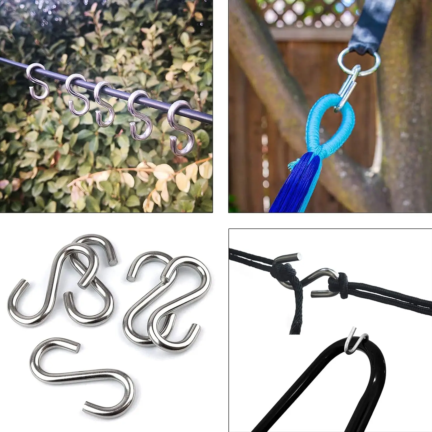 Top Quality M2-M8 Stainless Steel Rigging Hardware S Shaped Hook