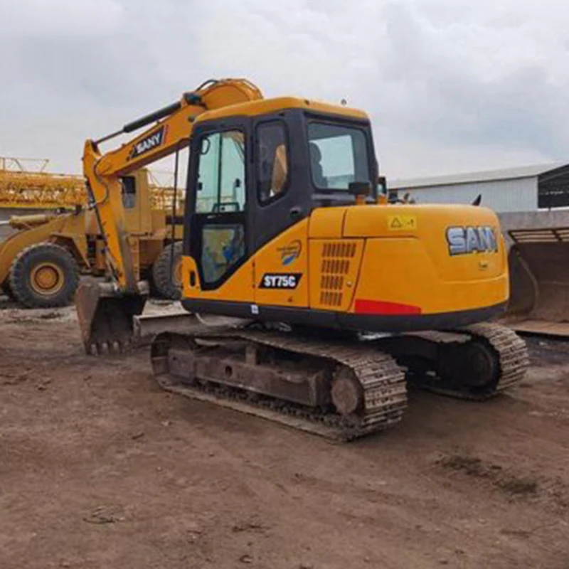 SY75 8 Ton Breaker Home Use For Garden Machine Single Row Mini Crawler Used Sany Digger Excavators
