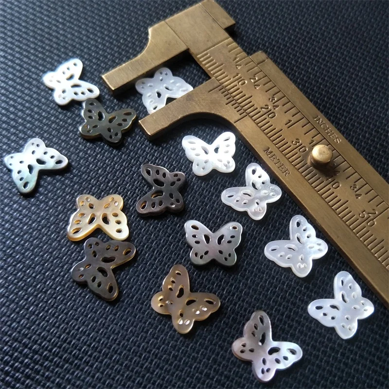 Natural pearl shells hollow out carving shell butterfly shape exquisite jewelry materials