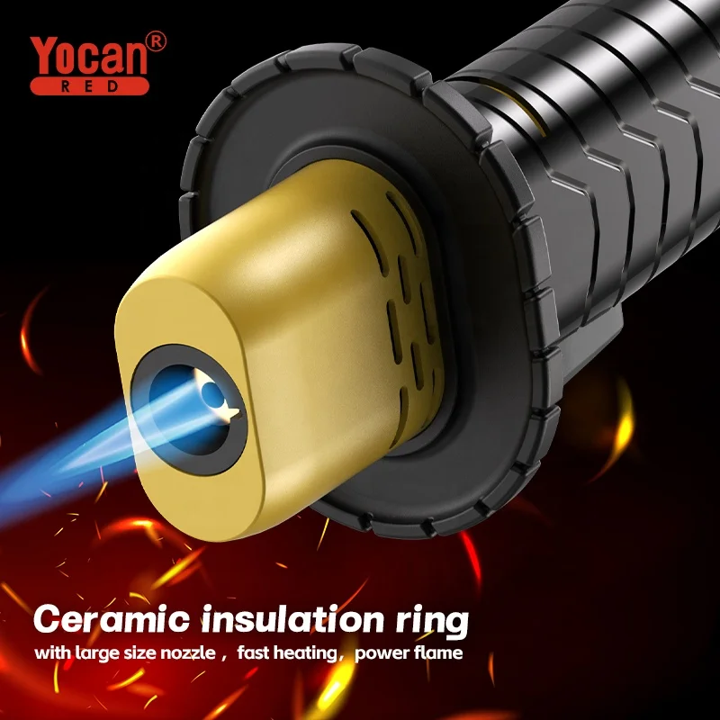 Factory price encendedor soplete butane gas lighter torch adjustable flame refillable kitchen cooking torch lighters