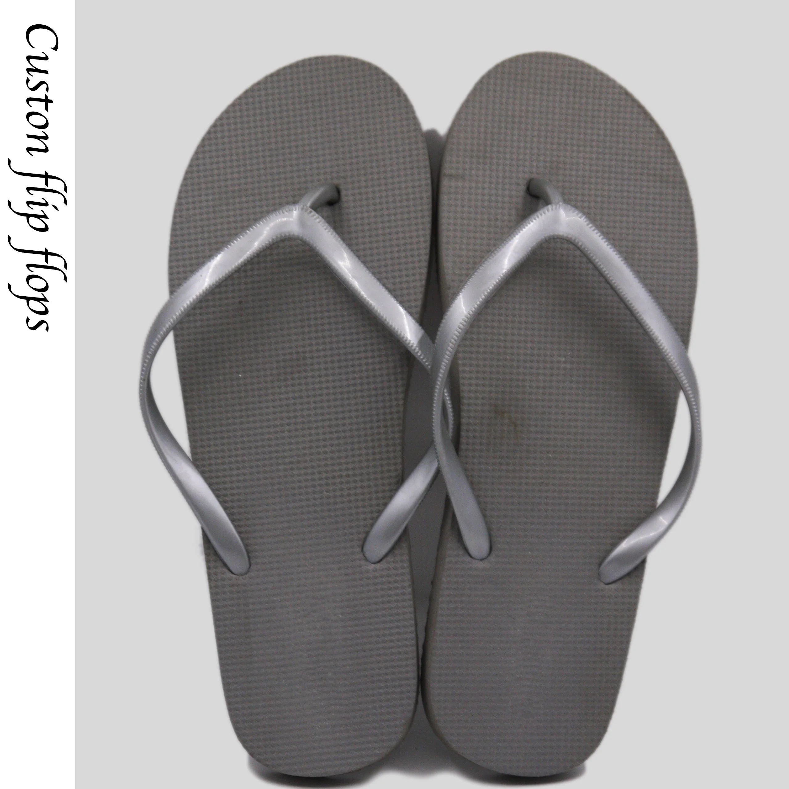 ASP Custom Logo Grey PE Sole 15mm Comfortable Outdoor Beach Anti-slip Men Slides Slipper Cheap Flip Flops