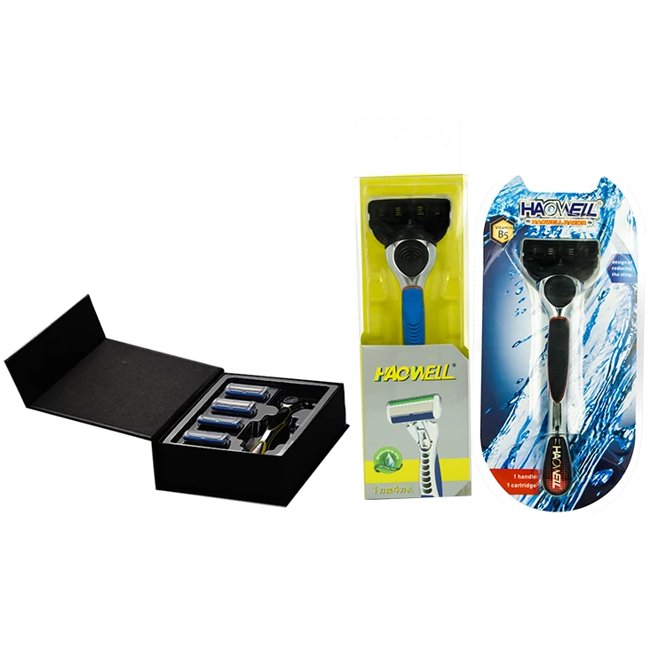 Сменный металлический картридж B502DR с резиновой ручкой, 5 лезвий, система бритвенных лезвий, бритвенный станок для мужчин