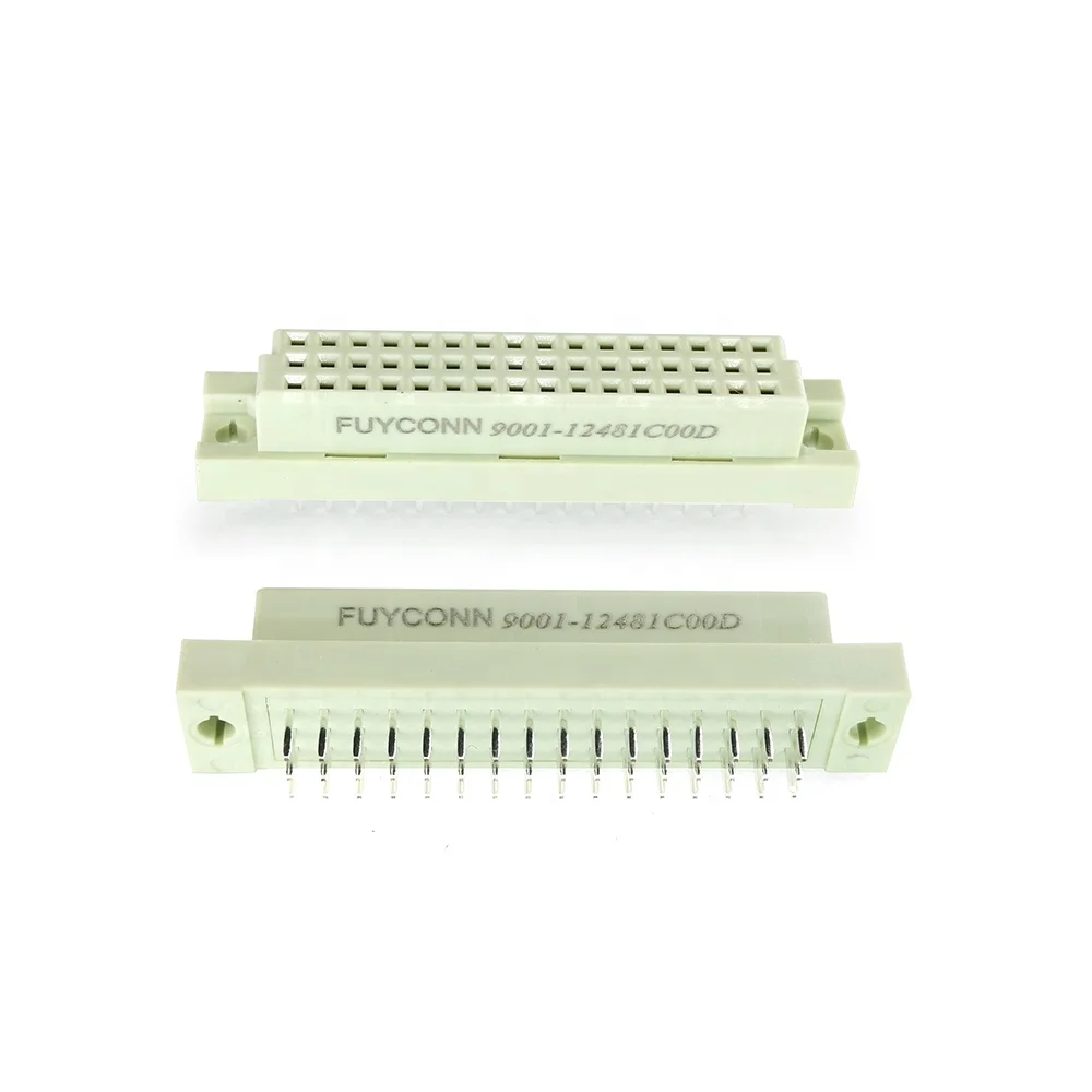 Вертикальный 3-рядный 32-контактный 48-контактный евро-разъем DIN41612, тип B, гнездовой разъем 3*16P 332 348 DIN 41612 с прямыми клеммами