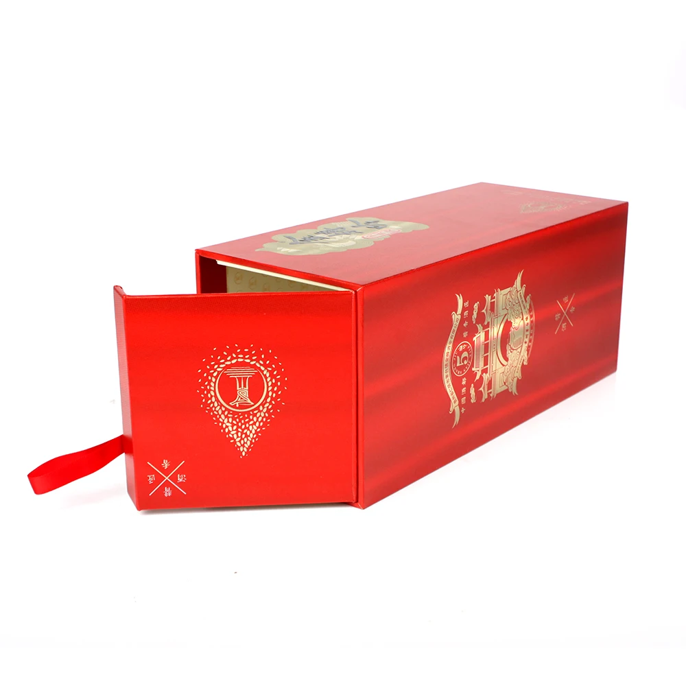 High grade  wine  box custom hardcover  box single  wine gift box