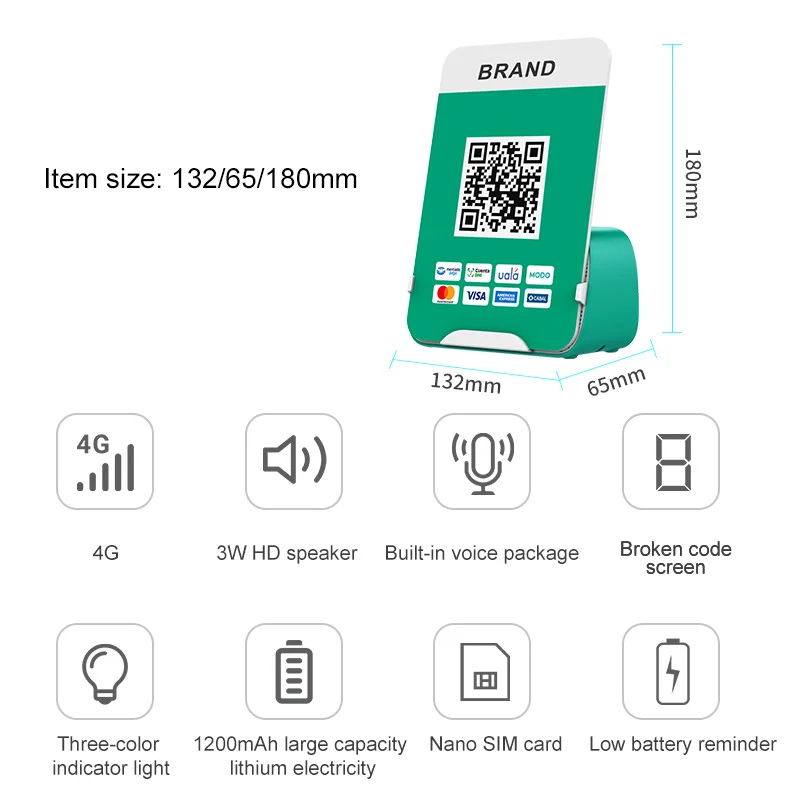 Голосовая телекомпания 4G/WIFI QR-код звуковая коробка для оплаты электронный кошелек облачный динамик