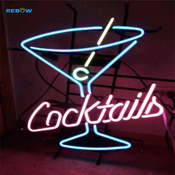 Rebow лидер продаж светодиодный стеклянный винтажный неоновый Пивной