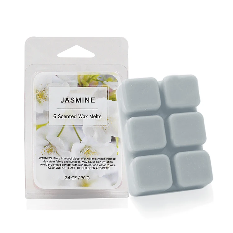 Hot sale handmade  home cube 70g air freshener  perfume wax melts blocks  for oil burners -Jasmine