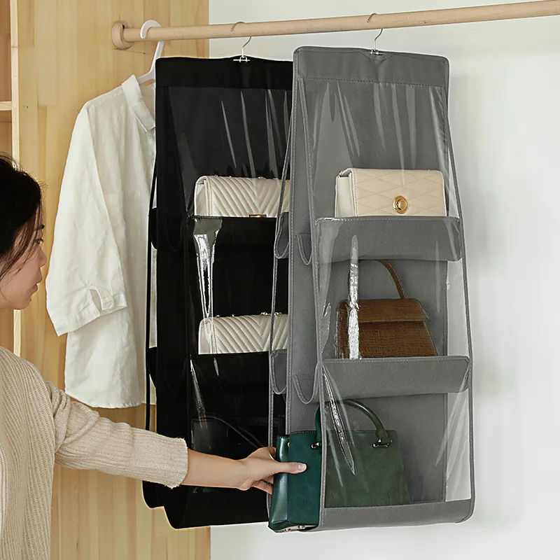 Household dust prevention moving hanging organizer storage bag