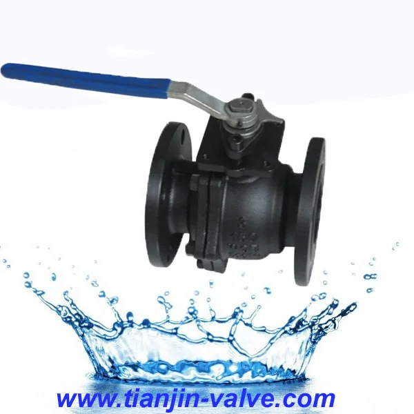 THREE PIECE ASTM A351 CF8M DIN PN16 FLANGE END BALL VALVE