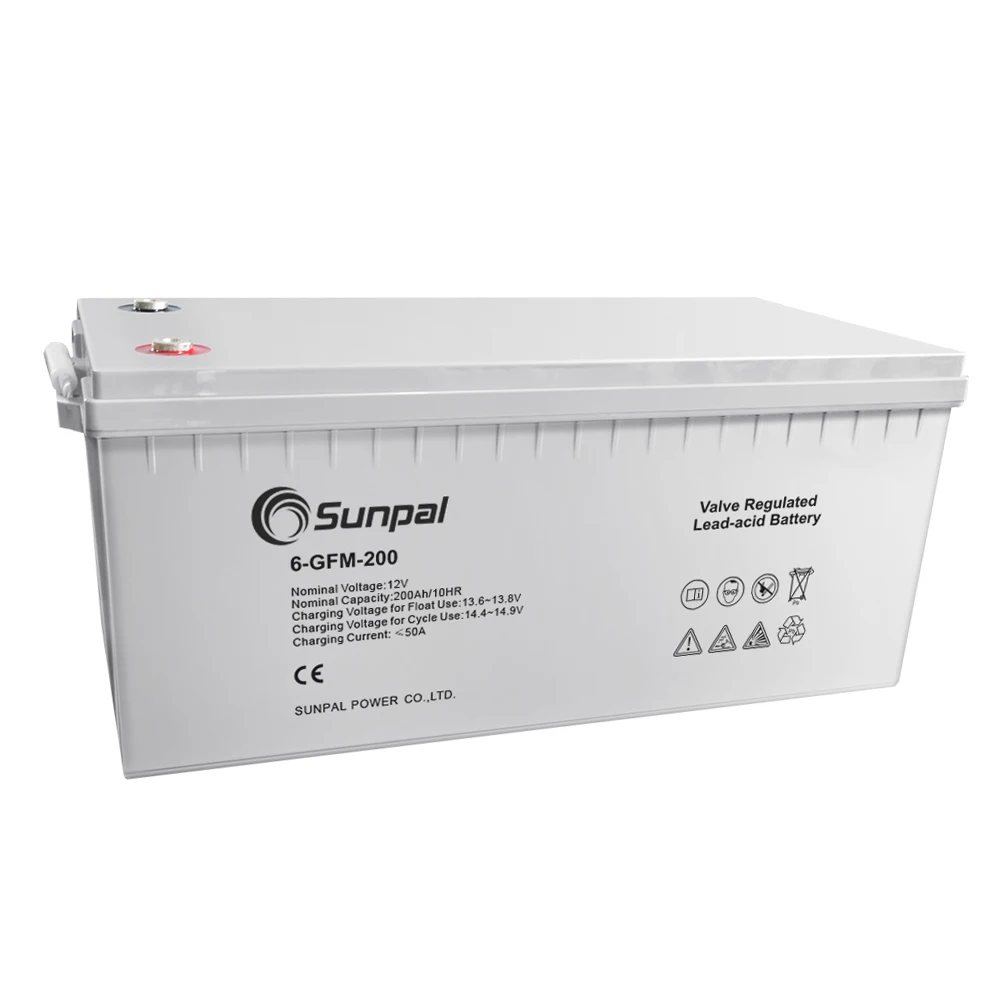 Sunpal Lead Acid Deep Cycle Gel Battery 12V  200Ah AGM Batteries For Home Photovoltaic System