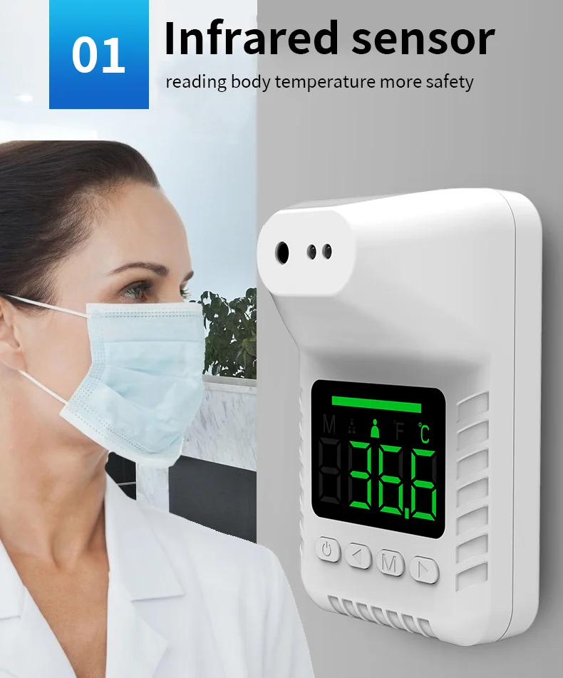 Цифровой настенный термометр k3x, умный инфракрасный индукционный термометр, Бесконтактный ЖК-дисплей, термометр k3X