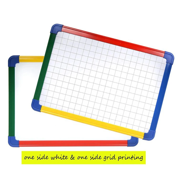 High Quality Education Equipment Double Sided Colored PVC Frame Magnetic Dry Erase White Board Lap Whiteboard