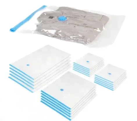 High Quality Vacuum Space Saver Storage Bags Reusable Vacuum Sealed Clothes 20 Pack  with Pump