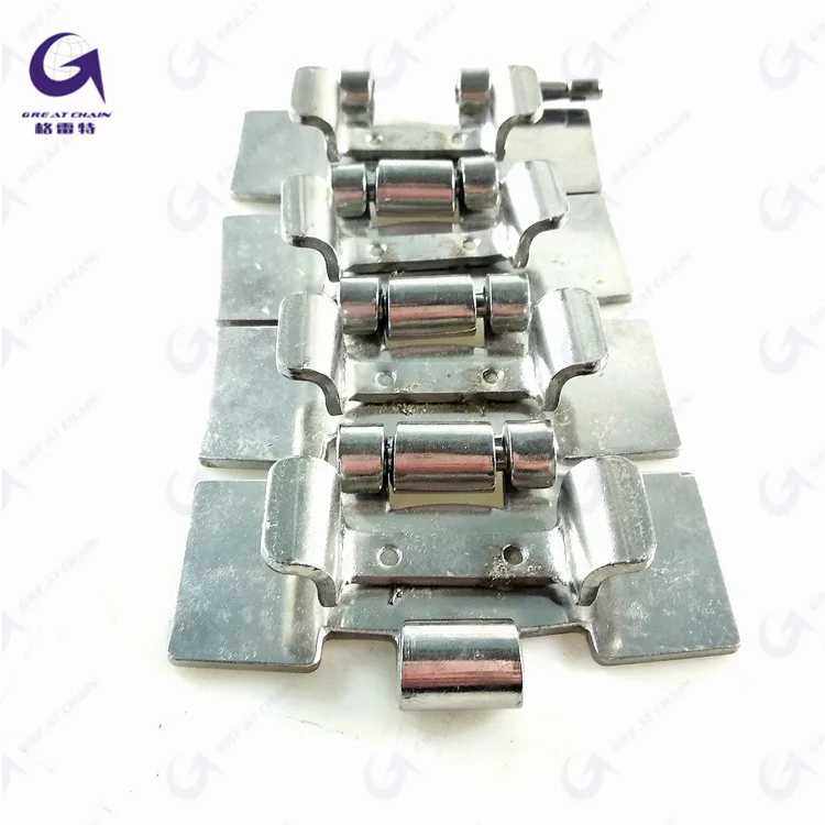 881TAB K350 Stainless steel sideflex turning Flat top chain for conveyor