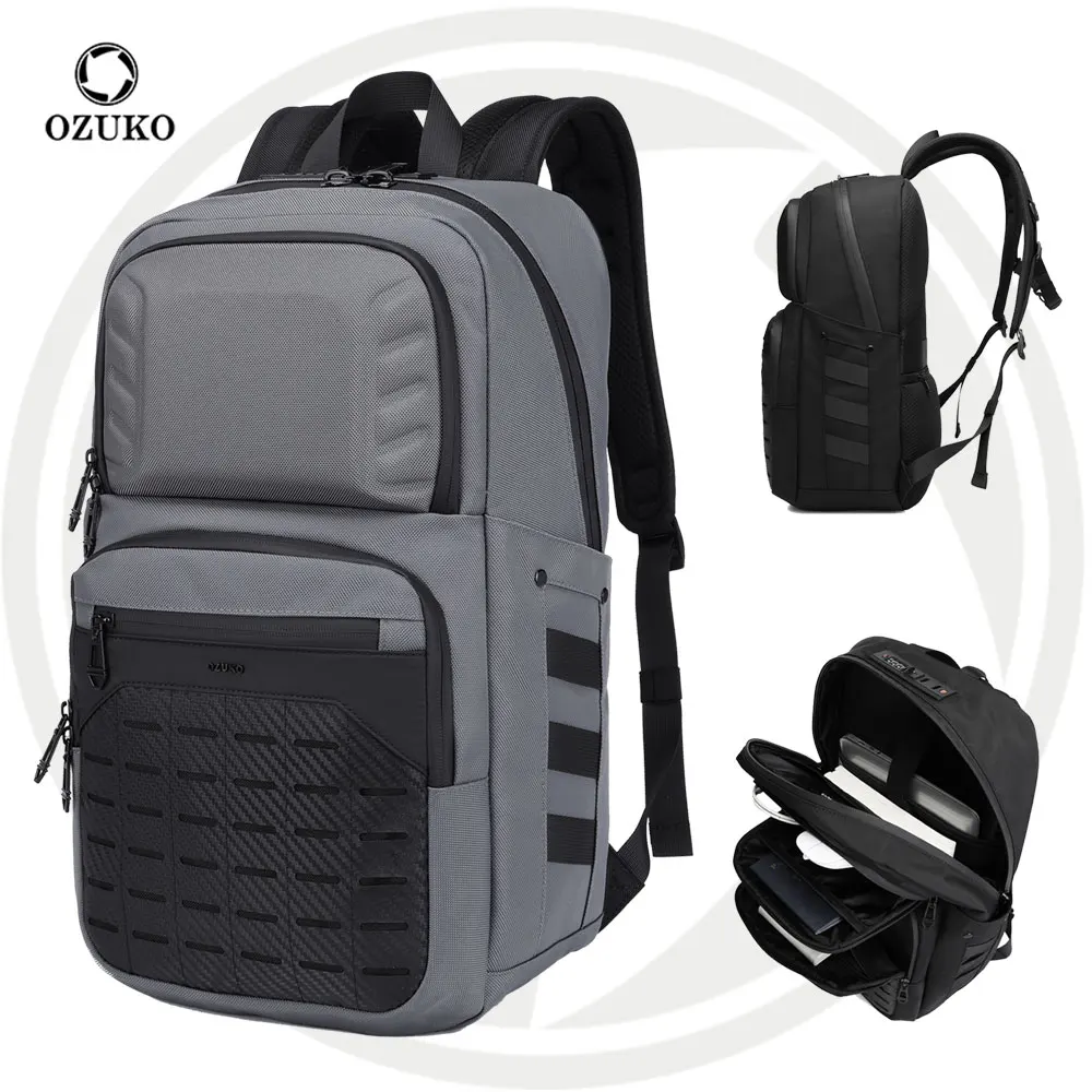 OZUKO 9687 Stylish Backpack for Travel with Laptop Compartment Waterproof Daily Use Outdoor Activities Backpack Bag For Men