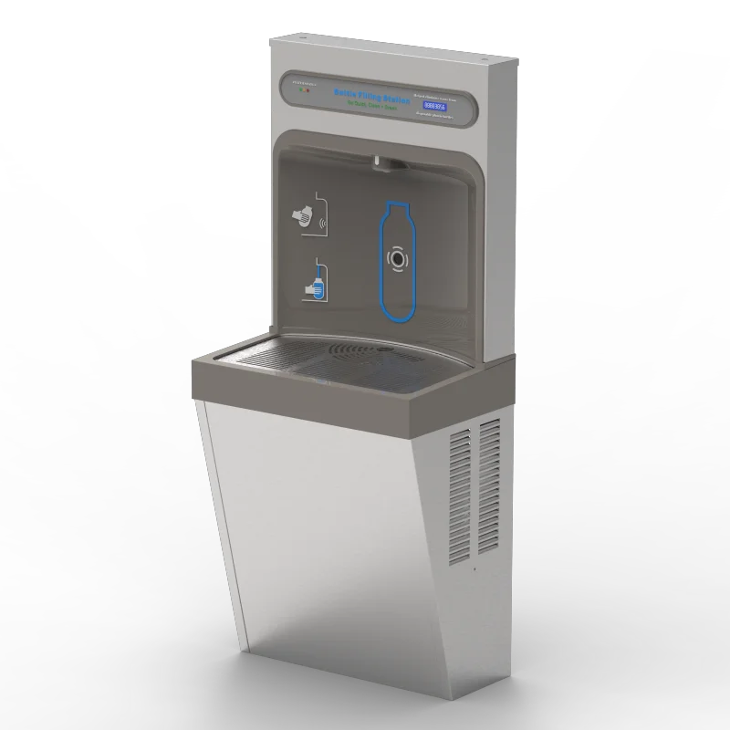 TB45-2CV Refrigerated Surface Mount Bottle Filling Station Filtered 8GPH Stainless Steel Water dispenser cooler