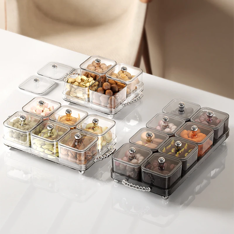 Serving Tray Portable Spice Box Storage Containers For Fridge Picnic Parties Snack Box Veggie Tray With Lid