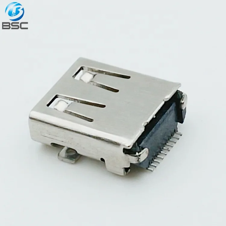 Receptacle 19P SMT Type D Micro HD-MI High Definition Multimedia Interface Female Connector for PCB