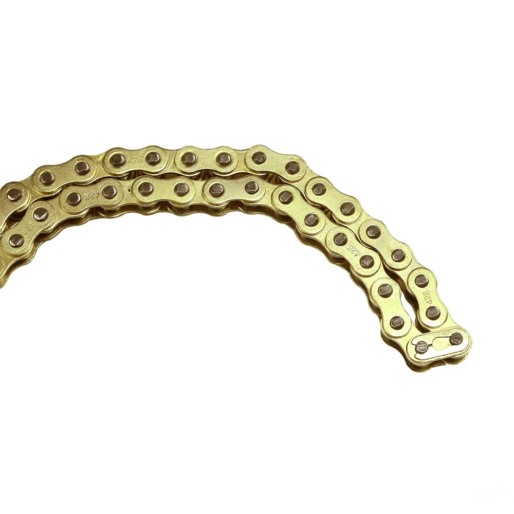 
High cost performance gold motorcycle parts roller chain factory direct sale with High Quality 