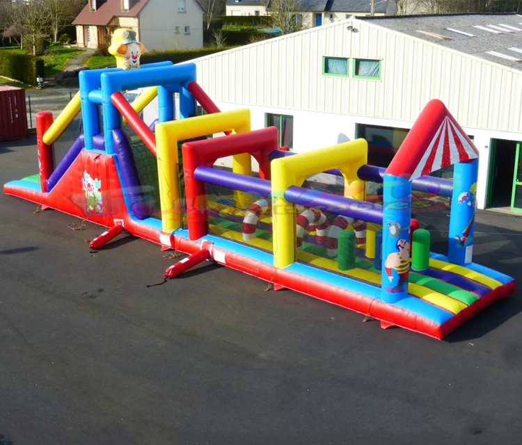 New design chateaux gonflables bounce house obstacle course inflatable candy playground for sale