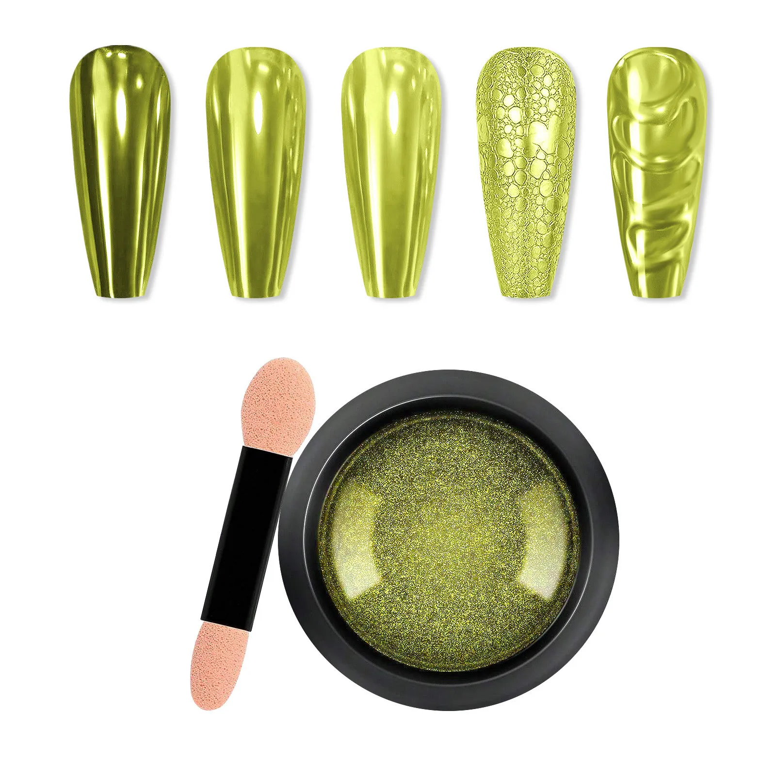 Yimart 20 Colors Nail Titanium Powder Nail Magic Mirror Glitter Powder Nail Art UV Gel Polish Chrome Dust Manicure Decoration