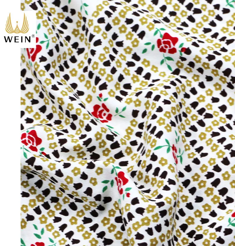 WI-B07 запас 100% полиэстер контраст с геометрическим узором из мягкого текстиля, креповой ткани для дамы платье