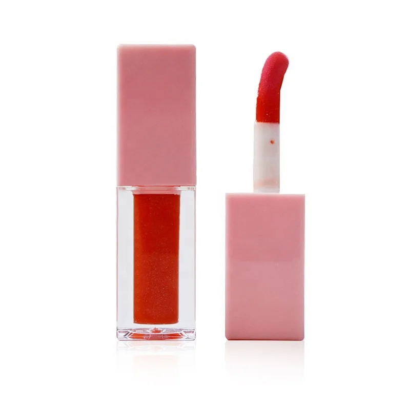 Private Label Glossy Shiny  Lip Oil Vegan Organic Fruit Flavor Vitamin E Moisture Lip Plump Lip Care Oil