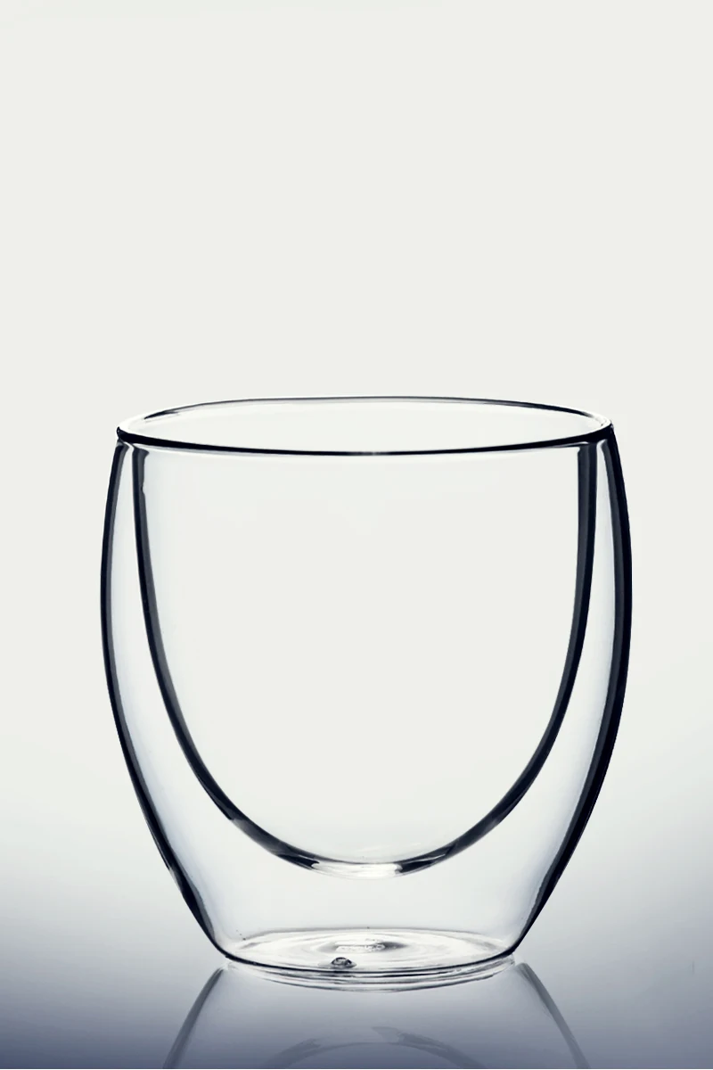 80/250/350 ML High Quality Classic Double Wall Glass Coffee Tea Cup, Glass Espresso Cup