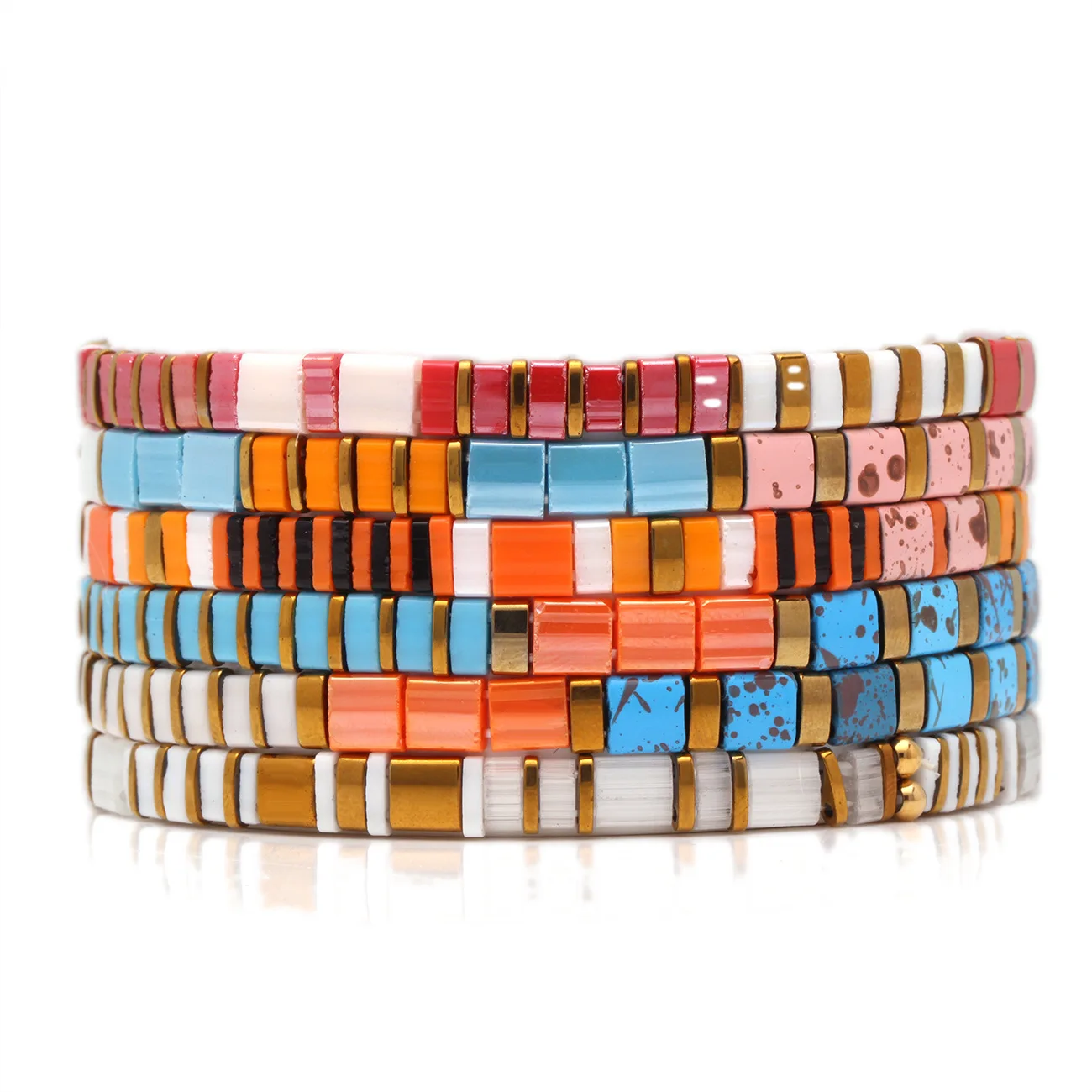 2021 Summer Beach Jewelry for Women Girls Party Gift Tila Bracelets Girl Glass Beads Pulseras Femme Boho Miyuki Bracelet