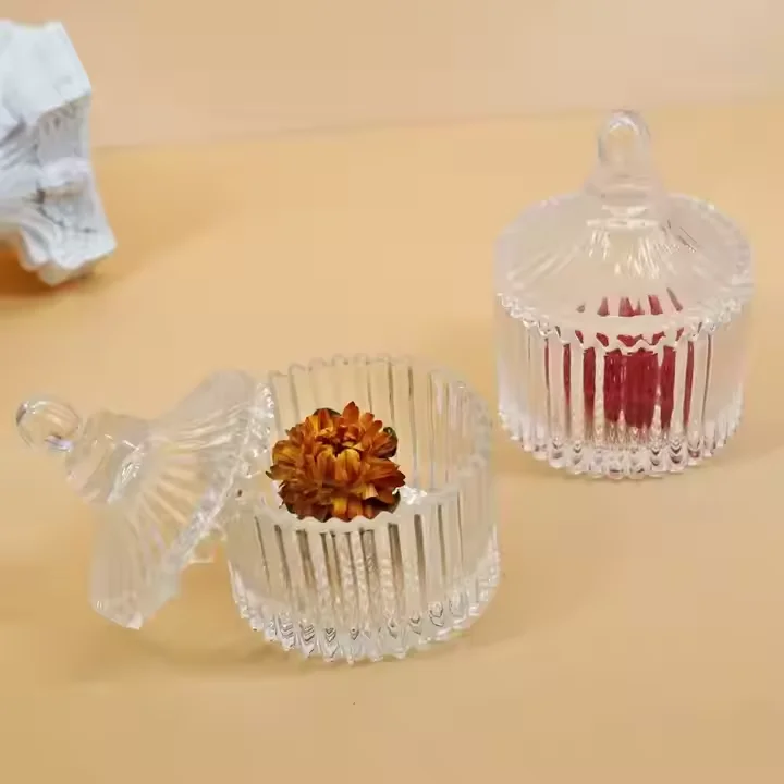 Food Storage Crystal Sugar Glass Bowl  Wedding Decor Clear Empty Paste Sugar Cookie Easter Candy Jars