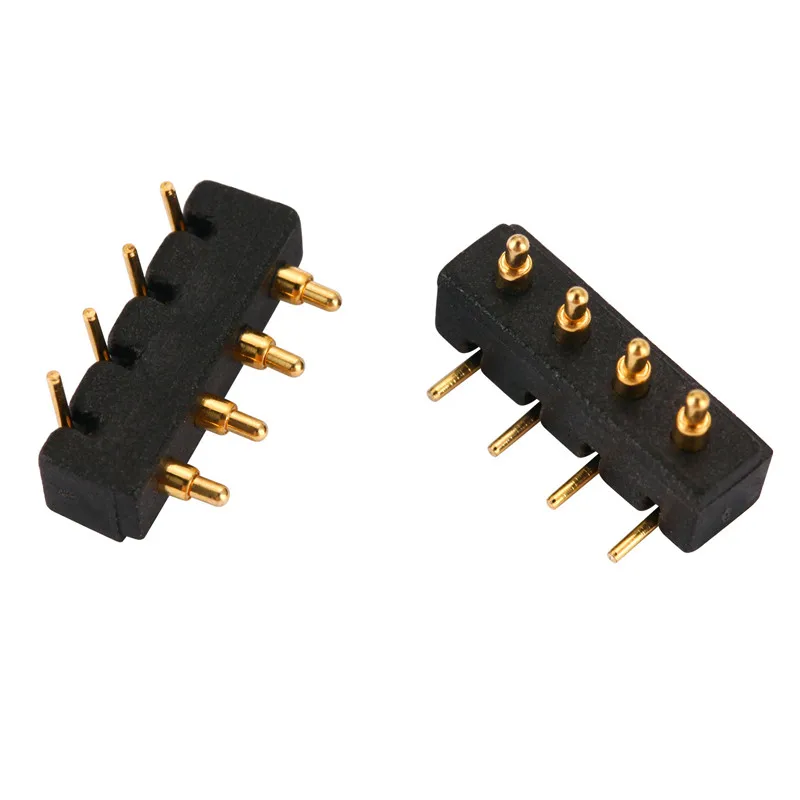 Оптовая продажа 4Pin изгиб 90 градусов Весна пружинный контакт Пружинные контакты SMT/SMD разъем для мужчин и женщин магнитный Смарт