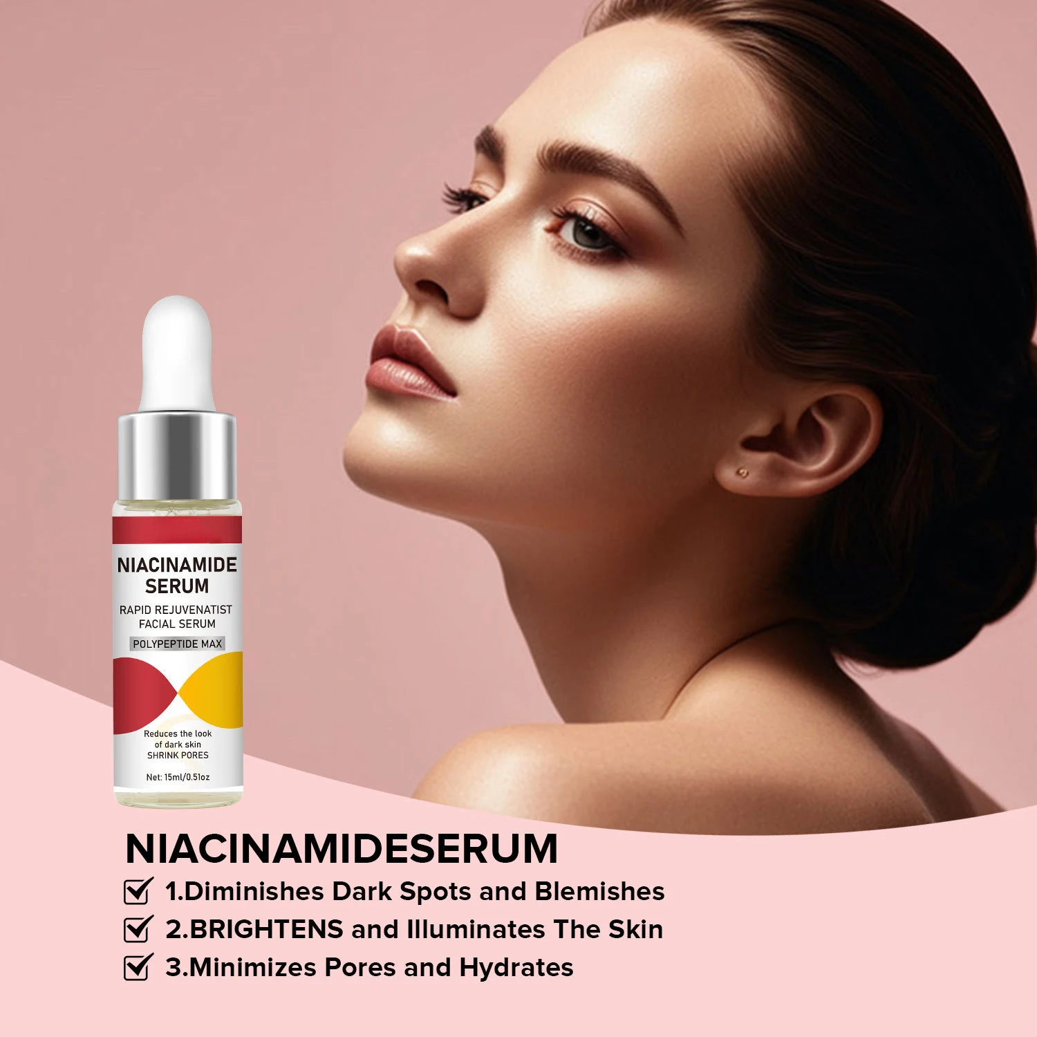 Wholesale Nicotinamide Whitening Vitamin C Serum Custom Logo Natural Skin Care Whitening Brightening Face Anti Aging Face Serum