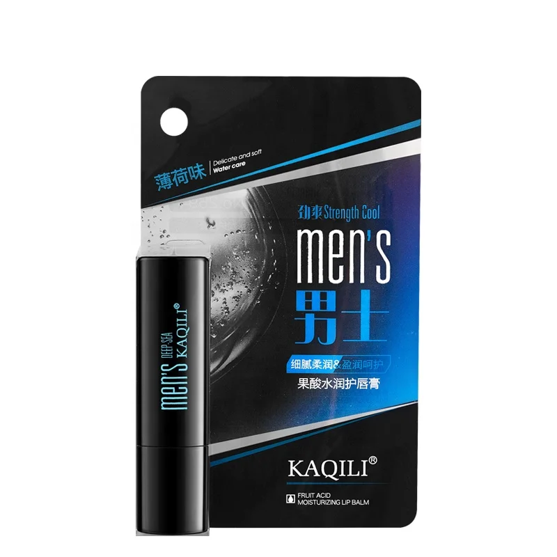 Kaqili  brad customized lip balm for men green tea mint moisturizing natural man organic lip balm