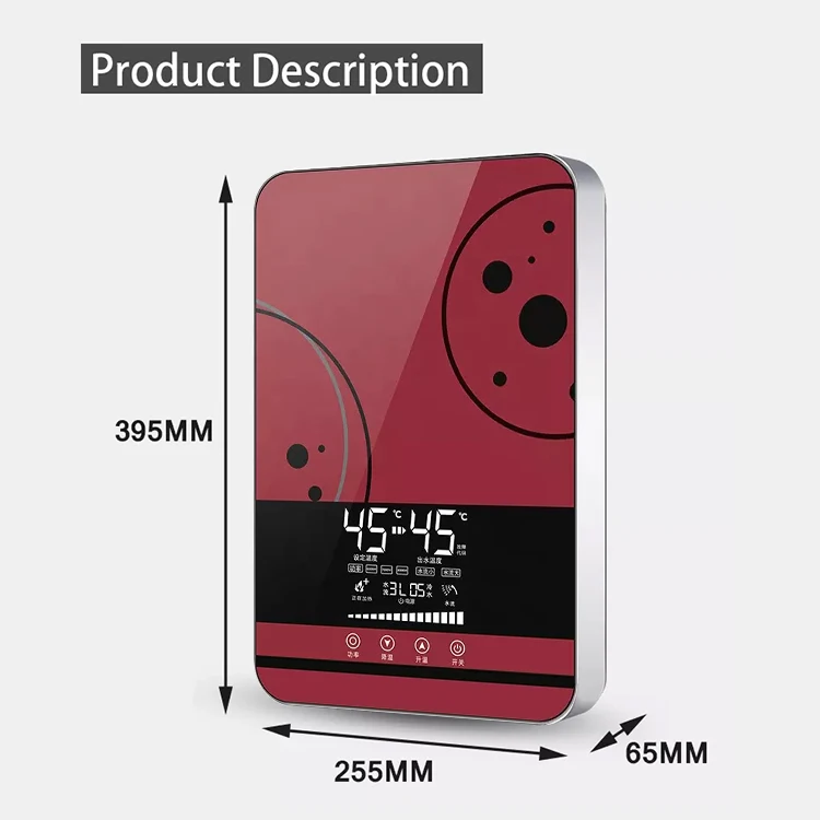 220V High Quality Manufacturer Portable Instant Electric Water Heater 1 Piece Ce Stainless Steel Touch Button Wall Mounted IPX4