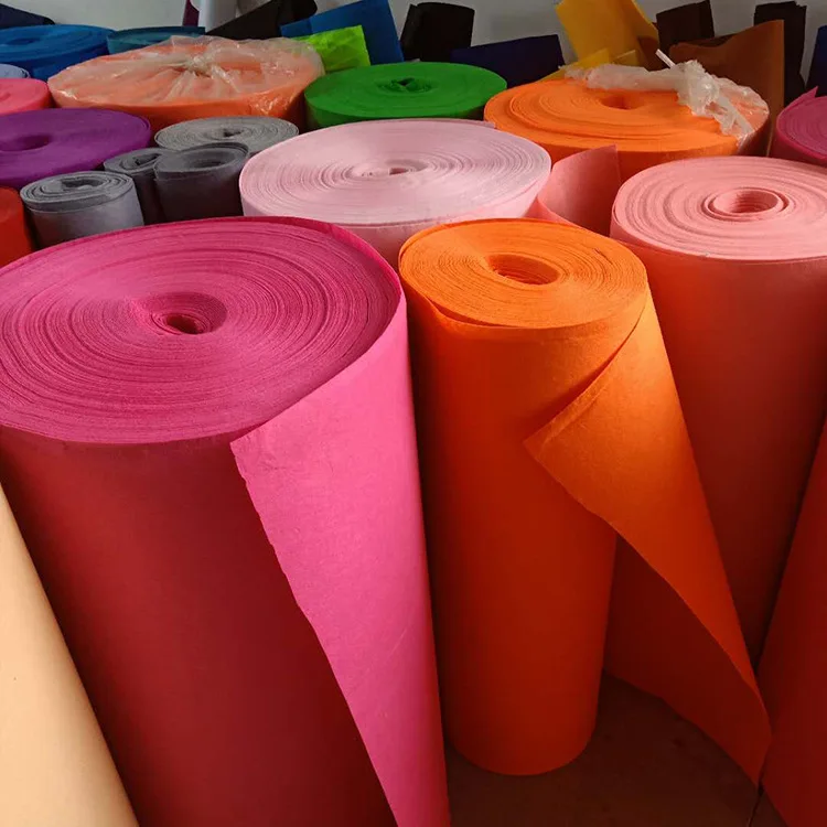 1mm Soft Handmade DIY Craft Nonwoven Wool Felt Fabric Sheet Rolls for Home Decoration Wholesale thickness  Nonwoven Felt Fabric