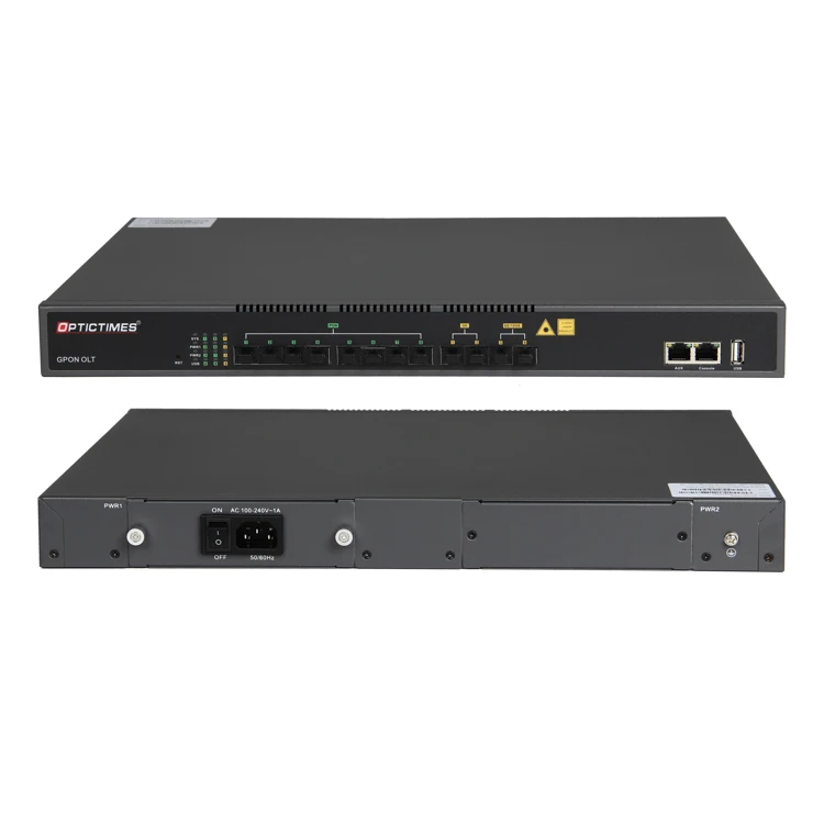 FTTH OLT 8 PON Ports Epon Optictimes Gepon Olt FTTH 4 PON 8PON 16 Ports GPON EPON OLT