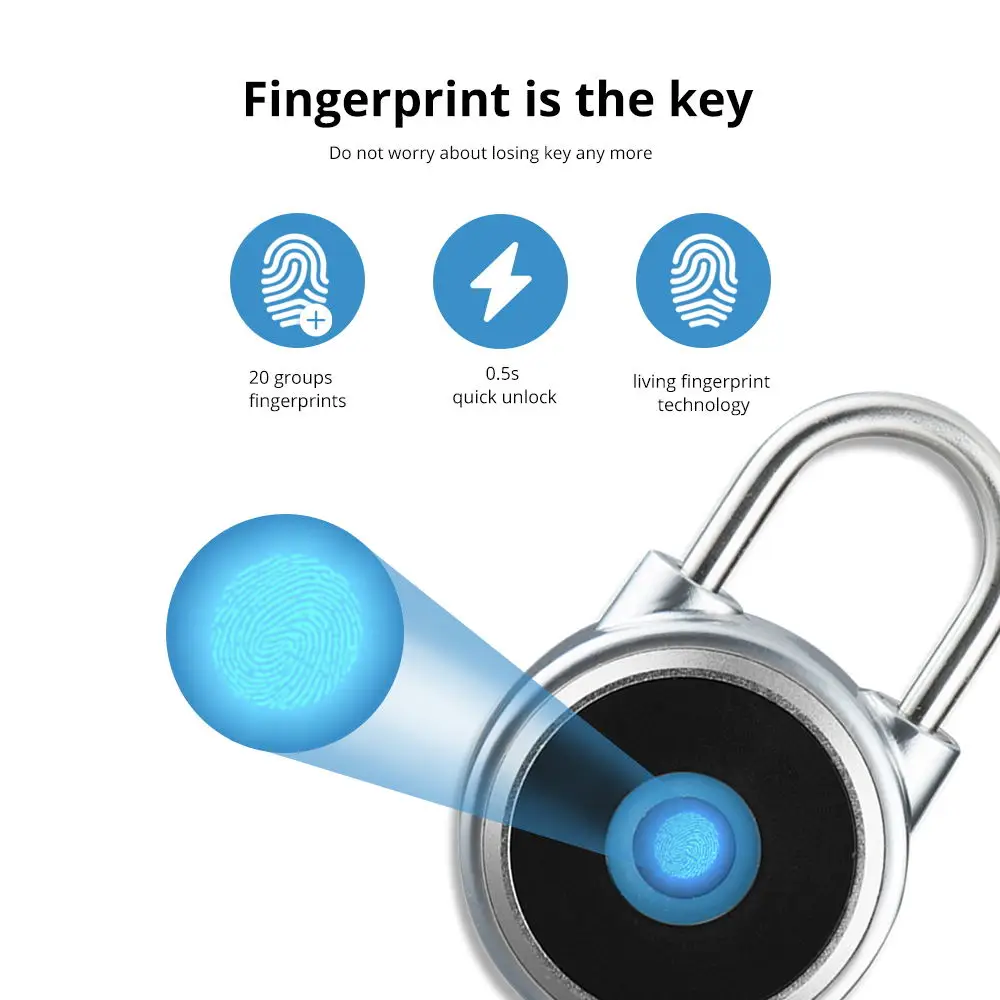 JWM digital safe locks electronic finger print lucchetto bicicletta intelligent room keyless rechargeable fingerprint padlock