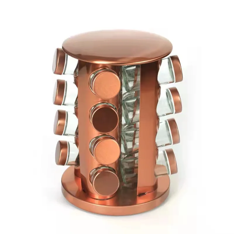 Kitchen Spice Rack Spice Pots Glass Seasoning Box Storage Container Condiment Jars Spice Racks Set