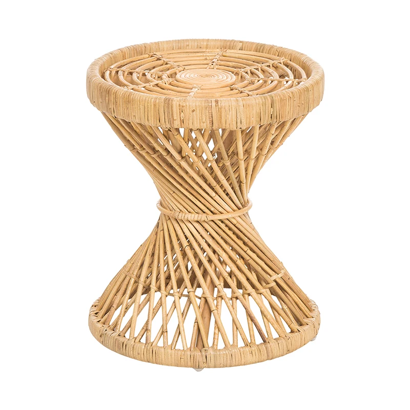 Decorative round natural rattan furniture tea bamboo table