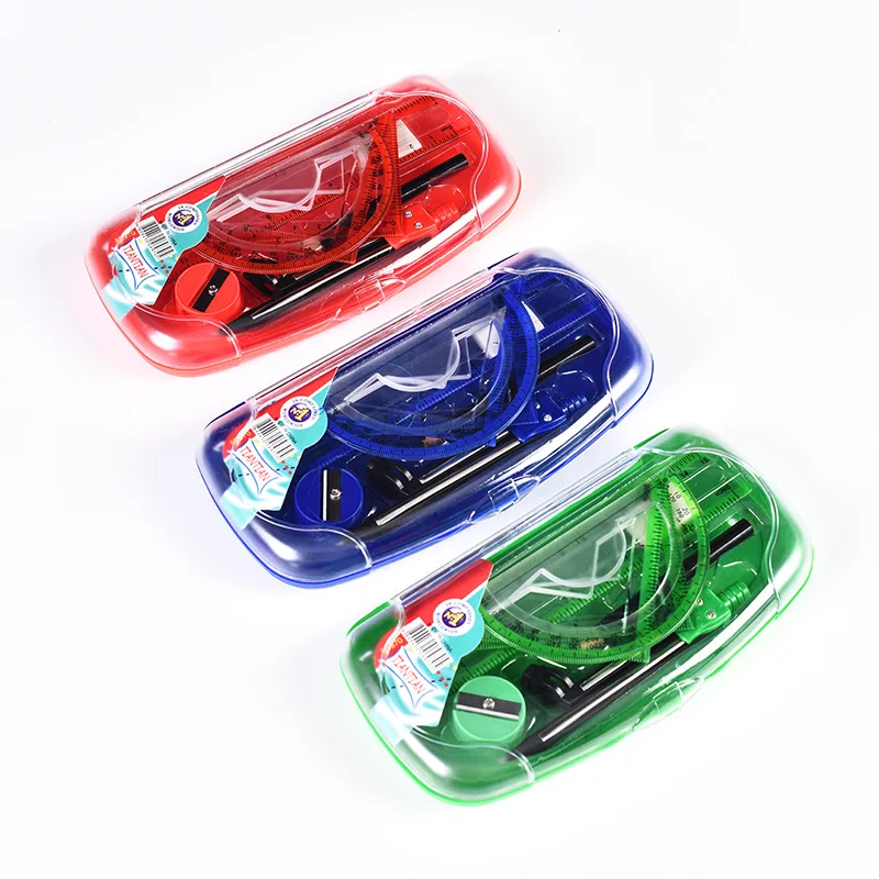 Инструменты для рисования математическая Геометрия пластиковый математический компас математическая геометрия набор для детей ученик