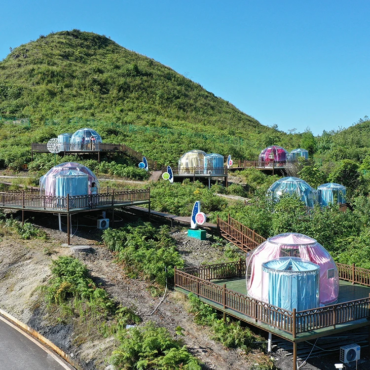 Full House Eco Dome Prefabricated Bubble Igloo Tent Dome House Prefab Outdoor Dome House