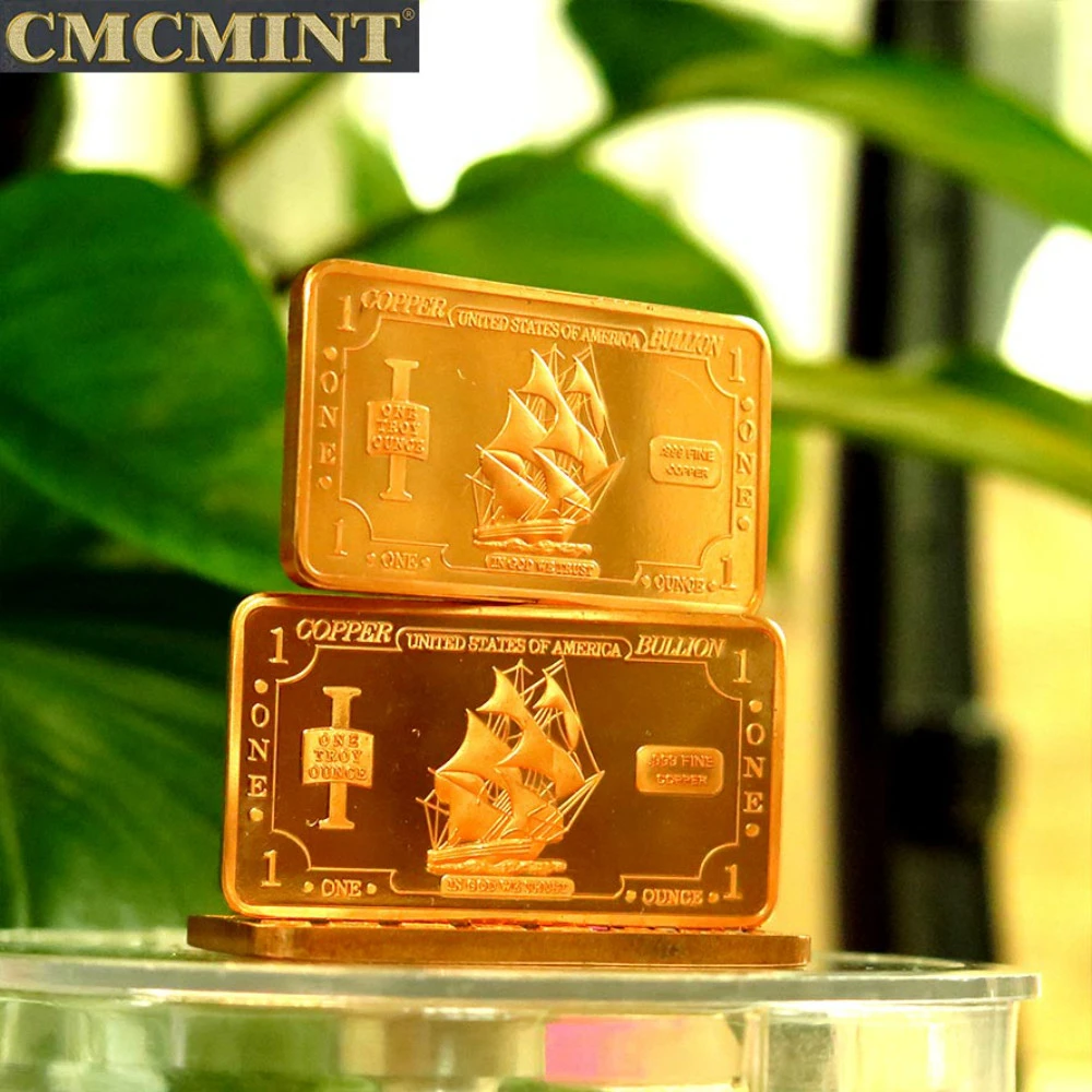Selling Old Coins Custom Badge 1 Oz Copper Iron Ship Bar