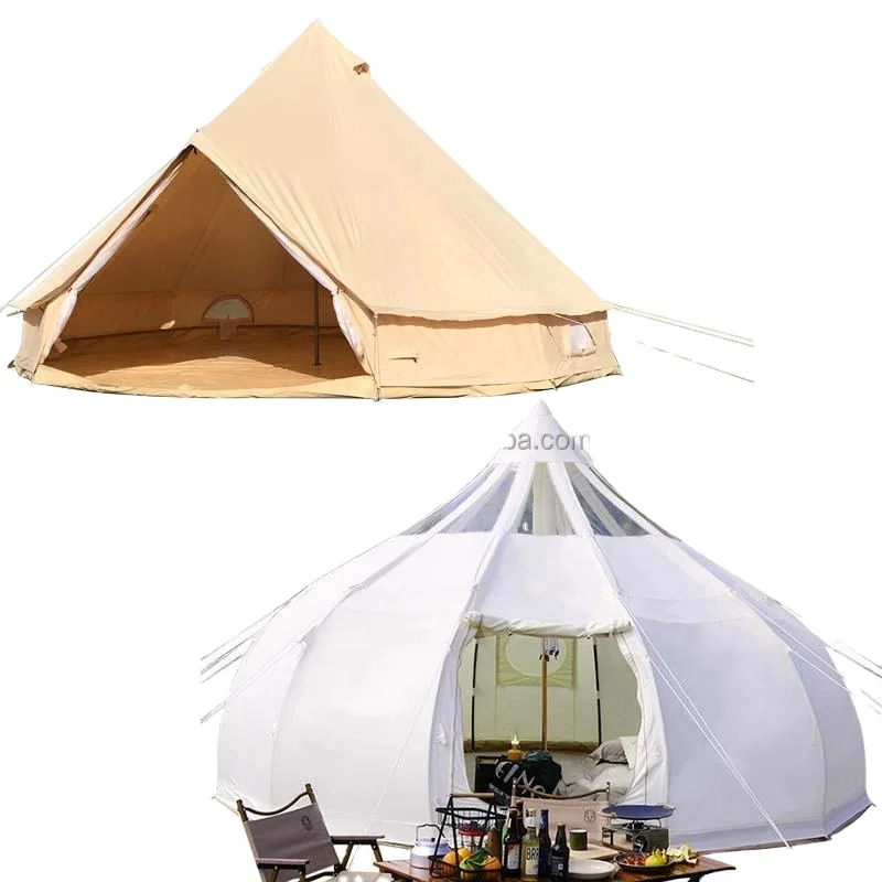 4m 5m 6m Glamping Cotton Canvas  Yurt Bell Tent