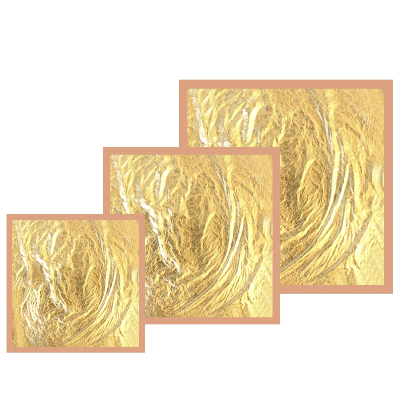 8 x 8 cm 24K Chinese Pure Gold Leaf  Food Decoration Furniture Picture Frame Gilding 24K Gold Leaf Sheets