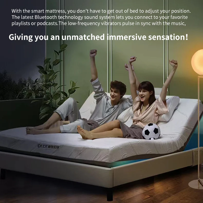 Custom Addressing Anxiety Reclining Luxury Mattress Factory Supply Electric Mattress Adjustable Smart Bed Mattress Fabric Foam